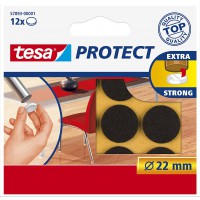 Tesa Protect Feutres Anti-Rayures - Patins Feutre Autocollants pour une Protection contre les Rayures des Sols et Surfaces - Bru