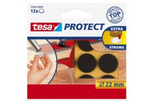 Tesa Protect Feutres Anti-Rayures - Patins Feutre Autocollants pour une Protection contre les Rayures des Sols et Surfaces - Bru