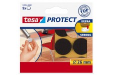 Tesa Protect Feutres Anti-Rayures - Patins Feutre Autocollants pour une Protection contre les Rayures des Sols et Surfaces - Bru