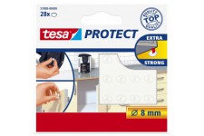 tesa Protect Lot de 28 Pastilles antibruit/antiderapantes Protect Ø 8 mm