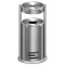6291 Cendrier de securite rond en forme de tec, argent