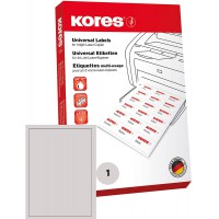 Kores Etiquettes universelles 21 x 29,7 cm 100 feuilles A4 Blanc