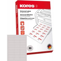 Kores Etiquettes universelles 7 x 2,97 cm 100 feuilles A4 Blanc