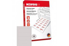 Kores, etiquettes pour classeur 192 x 61 mm, 80 feuilles, opaque