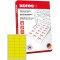 Kores Etiquettes universelles 7 x 3,7 cm 100 feuilles A4 Jaune