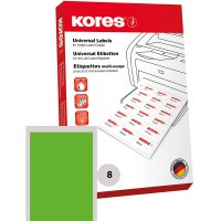 Kores Etiquettes universelles 10,5 x 7,4 cm 100 feuilles A4 Vert