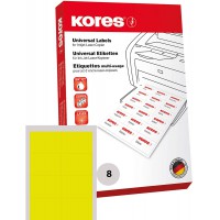 Kores Etiquettes universelles 10,5 x 7,4 cm 100 feuilles A4 Jaune