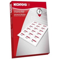 Kores 100 feuilles d'etiquettes 105 x 148 mm, blanc, 100 feuilles