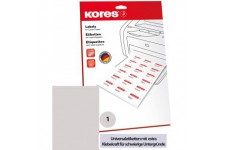 Kores Power Lot de 25 etiquettes universelles adhesives 210,0 x 297,0 mm