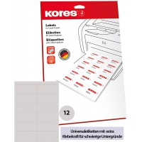 Kores Power Lot de 25 feuilles de 300 etiquettes universelles pour etiquettes autocollantes 105,0 x 48,0 mm