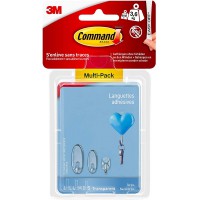 Command UU001543055 Assortiment de Languettes de fixation Transparent