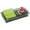 Post-It Support Millenium + 12blocs Znotes 7,6x7,6cm coloris neon + 1 carte 10 index standard 2,54cm