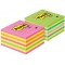 -it Cube notes fluo 76 x 76 mm 450 feuilles/bloc Lot de 2 (1 rose fluo + 1 vert fluo)