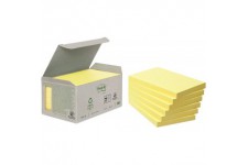 Post-it - BP272 - Note recyclee - 76 x 127 mm - Tour de 6 blocs - Jaune pastel