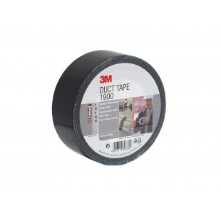 3M 1900S50 Ruban Adhesif Toile 50 mm x 50 m Noir