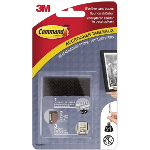 Command Languettes pour Accrochage de Tableaux pour Cadres ou Murs Fonces , 4 x 2 Languettes Moyennes, 5,4 kg