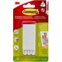 Command Bandes de Suspension pour Photos Moyenne, Paquet de 4x2 Bandes Adhesives, Blanc - Suspension sans Dommage - Pour Posters