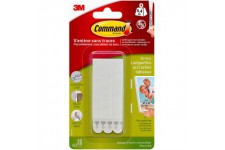 Command Bandes de Suspension pour Photos Moyenne, Paquet de 4x2 Bandes Adhesives, Blanc - Suspension sans Dommage - Pour Posters