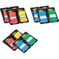 3M Lot de 12 distributeurs d'index Post-it 25,4 x 43,2 mm (Rouge/jaune/bleu/vert) (Import Allemagne)