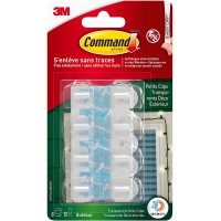 Command 17017 Clips de Decoration Transparents pour Exterieur