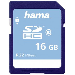 Carte memoire Photo (SDHC pour photo / Classe 10, 16 GB - 22 MB/s) Bleu