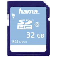 Carte memoire Photo (SDHC pour photo / Classe 10, 32 GB - 22 MB/s) Bleu
