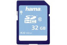Carte memoire Photo (SDHC pour photo / Classe 10, 32 GB - 22 MB/s) Bleu