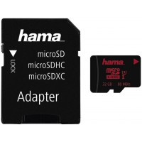 Carte memoire pour telephone (Micro SDHC pour telephone / Classe 3, 32 GB - 80 MB/s, Adaptateur mobile) Noir
