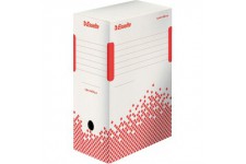 Lot de 25 : Esselte 623909 Boite d'archivage de documents longue duree, A4, sans acide, dos 150 mm, blanc