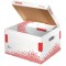 Lot de 15 : Esselte Boite de Stockage et de Transport Speedbox, Couvercle Rabattable, Capacite : 3 Boites 100mm, Blanc, 623912