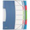 Esselte Trieur A4, Translucide, Index Integre a 6 Onglets, Contient jusqu'a 200 Feuilles, Fermeture elastique, Bla