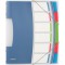 Esselte Trieur A4, Translucide, Index Integre a 6 Onglets, Contient jusqu'a 200 Feuilles, Fermeture elastique, Bla