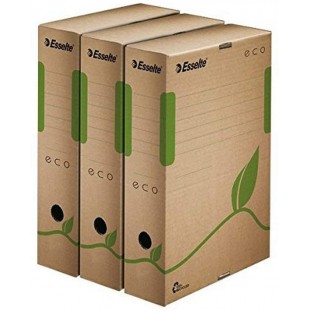 Lot de 25 : Esselte Eco Boites archives dos 80 mm Brun