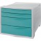 Esselte Bloc de Classement a  4 Tiroirs, Bleu, Colour'Ice, 626284