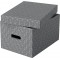 Esselte - Lot de 3 Boites avec Couvercle, Rangement & Organisation, 100% Carton Recycle, 100% Recyclable, Motif Geometrique, Gri