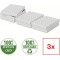 Esselte - Lot de 3 Boites avec Couvercle, Rangement & Cadeaux, 100% Carton Recycle, 100% Recyclable, Motif Geometrique, Blanc, 6