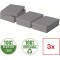 Esselte - Lot de 3 Boites avec Couvercle, Rangement & Cadeaux, 100% Carton Recycle, 100% Recyclable, Motif Geometrique, Gris, 62