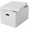 Esselte - Lot de 3 Grandes Boites avec Couvercle, Rangement & Organisation, 100% Carton Recycle, 100% Recyclable, Motif Geometri