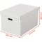 Esselte - Lot de 3 Grandes Boites avec Couvercle, Rangement & Organisation, 100% Carton Recycle, 100% Recyclable, Motif Geometri