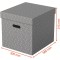 Esselte - Lot de 3 Grandes Boites Cubes avec Couvercle, Rangement & Organisation, 100% Carton Recycle, 100% Recyclable, Motif Ge