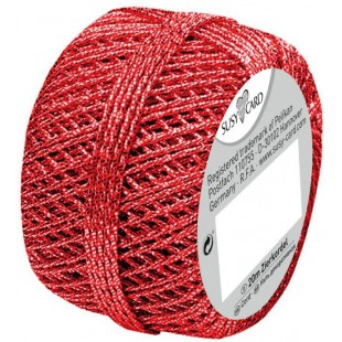 SUSY CARD 11251121 de Noel Cord onnet Pelote, gedrehte Cordon, sous vide, 20 m, 1 piece, rouge