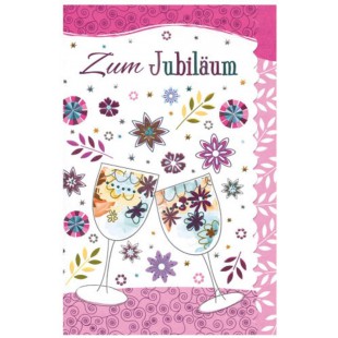 SUSY CARD 40009964 Carte du Jubile"Deux Verres, dimensions : 17 x 11 x 0, 1 cm