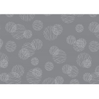 Susy Card 40028729 Rouleau de papier cadeau pour Noel, 2 m, motif cercles dessines, gris (1 rouleau) Cercles gris Scribbled.