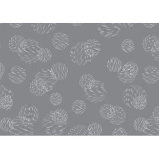 Susy Card 40028729 Rouleau de papier cadeau pour Noel, 2 m, motif cercles dessines, gris (1 rouleau) Cercles gris Scribbled.