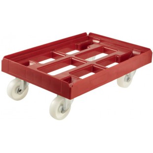 keeeper Plateau a  Roulettes, Pour le Transport des Boites et Corbeilles, Capacite jusqu'a  300 kg, 61 x 41 x 19 cm, Rolf, Rouge