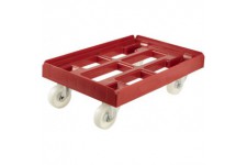 keeeper Plateau a  Roulettes, Pour le Transport des Boites et Corbeilles, Capacite jusqu'a  300 kg, 61 x 41 x 19 cm, Rolf, Rouge