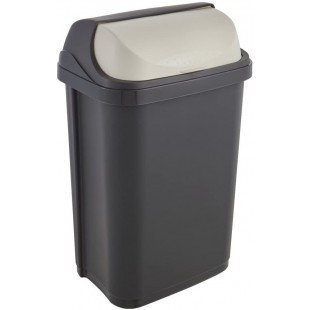 keeeper Poubelle avec Couvercle Coulissant, 25 L, Rasmus, Gris Graphite