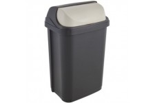 keeeper Poubelle avec Couvercle Coulissant, 25 L, Rasmus, Gris Graphite