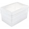 keeeper Clearboxes with Air Control System, Set of 3, Height: 14 cm, 39x26.5x14 cm, 3 x 11 Litre, Bea, Transparent