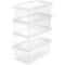 keeeper Clearboxes with Air Control System, Set of 4, 33x19.5x12 cm, 4 x 5.6 Litre, Bea, Transparent